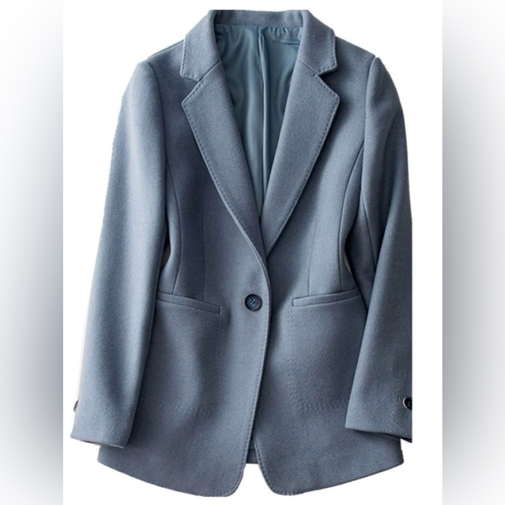 Wool Jacket in Baby blue